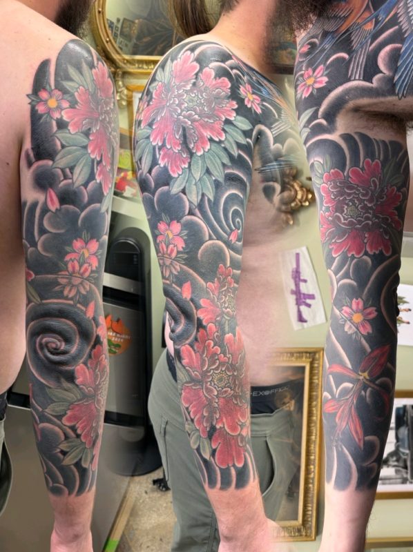 apanese-floral-sleeve-tattoo-peony-sakura-frank-luca-vatican-tattoo