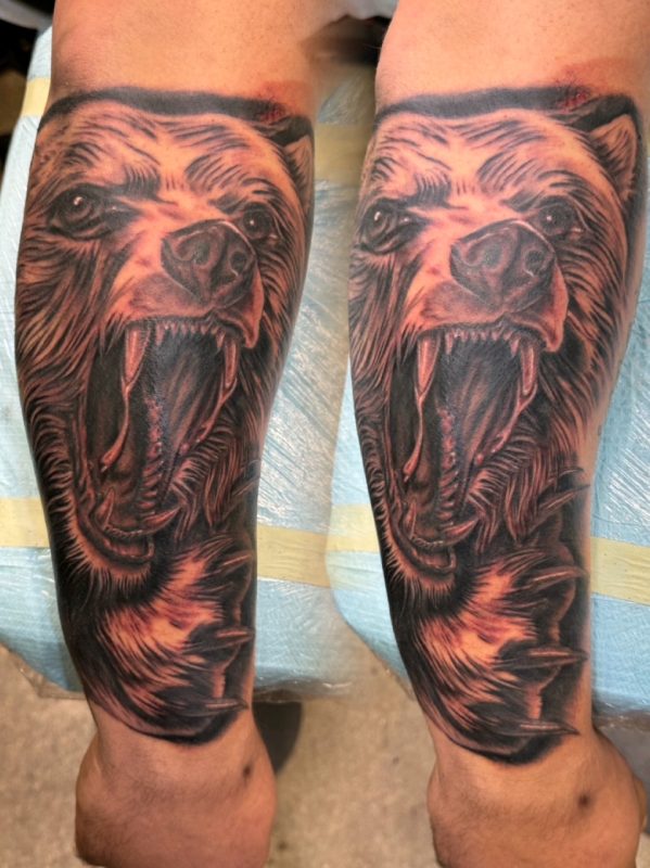 grizzly-bear-calf-tattoo-black-gray-frank-luca-vatican-tattoo