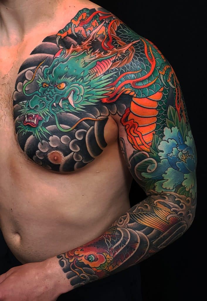 dragon koi sleeve